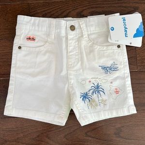 NWT Mayoral Baby Boys 12mo White Shorts